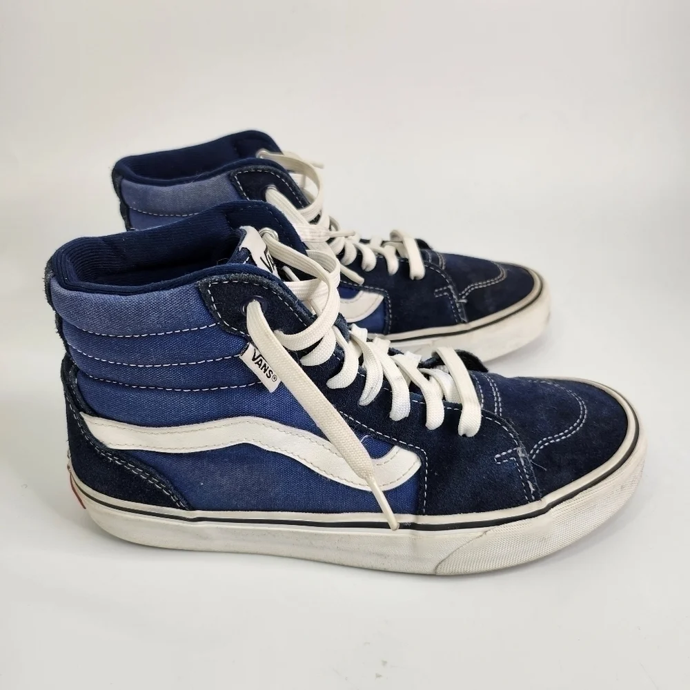 Vans Off The Wall Filmore Hi Top Sneakers Size M 7 W 8.5 Blue 721356 Shoes